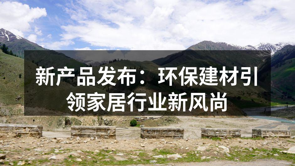 新推出的环保建材产品系列展示